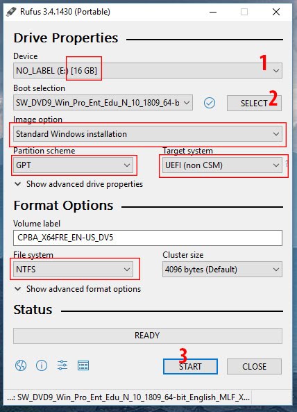 Tạo USB boot UEFI cài đặt windows 10 bằng công cụ Rufus